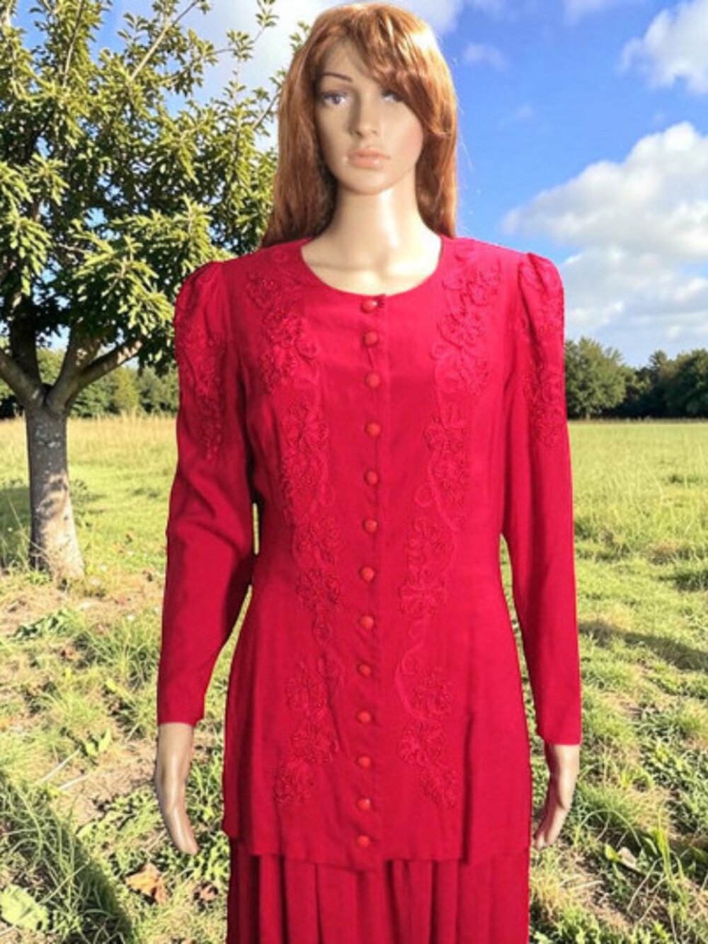 Fancy Red Beaded Dress